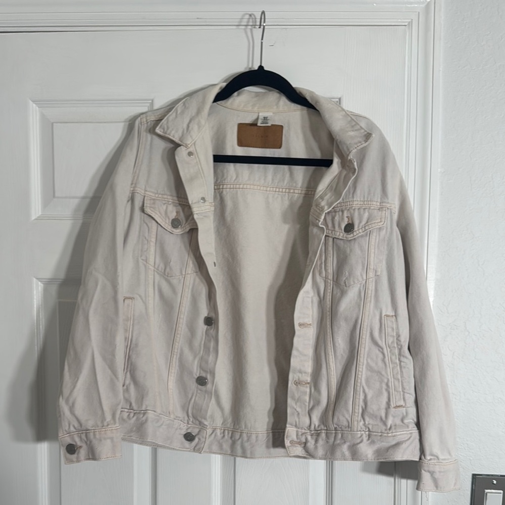 H&M Cream Jean Jacket Classic Style